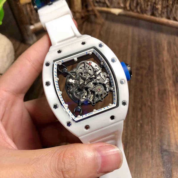 luxury mens mechanical watch 2022 richa milles white ceramic automatic hollowed out luminous tape personalized waterproof swiss movement dpb, Slivery;brown
luxury mens mechanical watch 2022 richa milles white ceramic automatic hollowed out luminous tape personalized waterproof swiss movement dpb, Slivery;brown