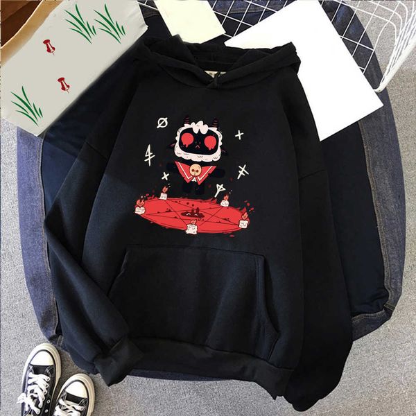 men's hoodies sweatshirts cult of the lamb printed hoodie oversized long sleeves sweatshirts man women streetwear clothes sudaderas t22, Black
men's hoodies sweatshirts cult of the lamb printed hoodie oversized long sleeves sweatshirts man women streetwear clothes sudaderas t22, Black