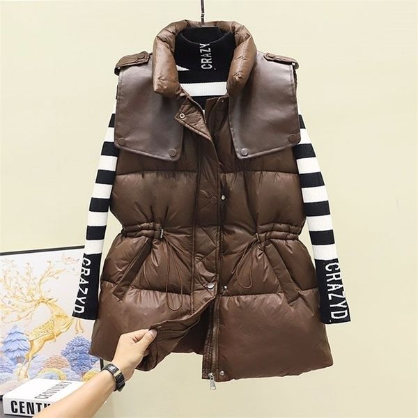 women's vests cotton large size vest women autumn winter light down sleeveless loose jacket lightweight buckle streamer coat 221007, Black;white
women's vests cotton large size vest women autumn winter light down sleeveless loose jacket lightweight buckle streamer coat 221007, Black;white