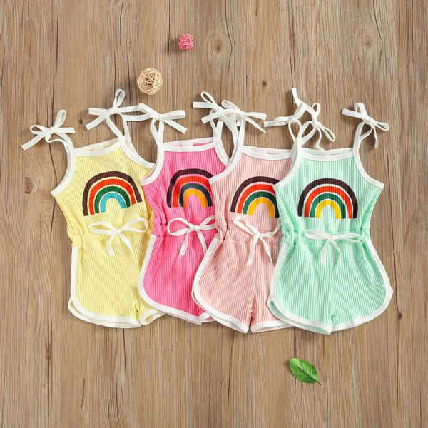 rompers 04y summer cute baby girls rompers rainbow print sleeveless drawstring jumpsuits kid baby girl toy suits clothing j220922, Blue
rompers 04y summer cute baby girls rompers rainbow print sleeveless drawstring jumpsuits kid baby girl toy suits clothing j220922, Blue