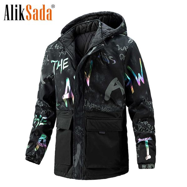 men's down parkas autumn and winter bright camouflage mid-length parka men thickened warm fashion printing parka casual hooded windproo, Black
men's down parkas autumn and winter bright camouflage mid-length parka men thickened warm fashion printing parka casual hooded windproo, Black