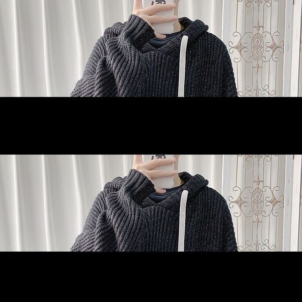 men's sweaters hooded men pullover knitted oversized streetwear korean fashion loose fit long sleeve shirts 221008, White;black
men's sweaters hooded men pullover knitted oversized streetwear korean fashion loose fit long sleeve shirts 221008, White;black