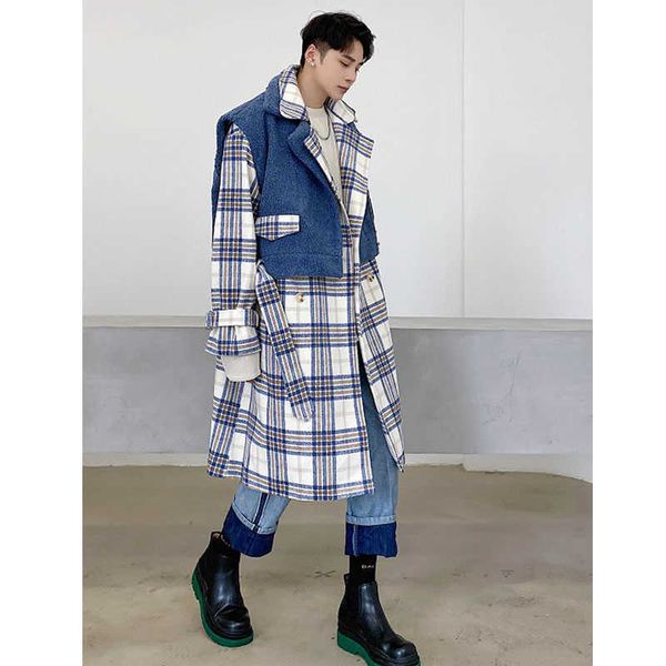 men's fur faux fur men double breasted 3 4 long plaid wool trench coat outerwear male streetwear vintage fashion winter woolen jacket o, Black
men's fur faux fur men double breasted 3 4 long plaid wool trench coat outerwear male streetwear vintage fashion winter woolen jacket o, Black