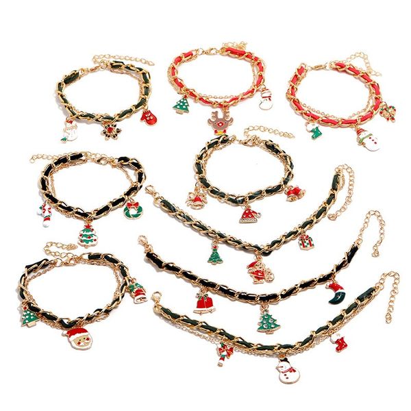 xmas bracelet christmas tree santa claus elk charm bracelets gift christmas ornaments jewelry new year jewelry on hand decor, Golden;silver
xmas bracelet christmas tree santa claus elk charm bracelets gift christmas ornaments jewelry new year jewelry on hand decor, Golden;silver