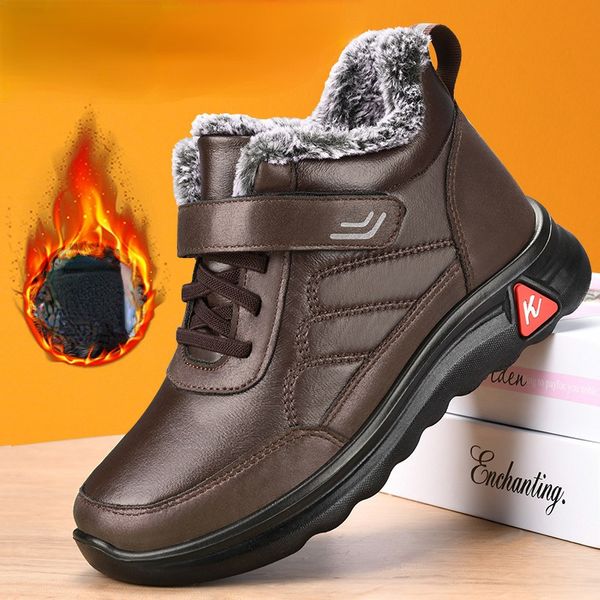 boots men cotton shoes winter keep warm ankle boots leather snow platform boots women highchunky sneakers walking male footwear 221008, Black
boots men cotton shoes winter keep warm ankle boots leather snow platform boots women highchunky sneakers walking male footwear 221008, Black