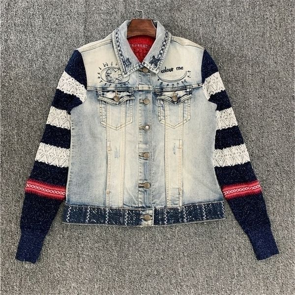 womens jackets foreign trade original single spanish autumn and winter fashion s washing old hollow sleeves denim jacket 221007, Black;brown
womens jackets foreign trade original single spanish autumn and winter fashion s washing old hollow sleeves denim jacket 221007, Black;brown