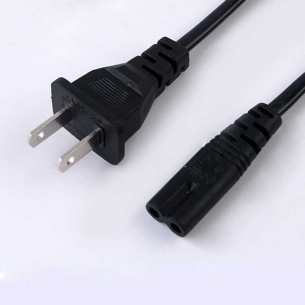 Image of Charger AC Power Cord Line Wire Replacement Mains Cable 1.5M 5 Feet For Playstation Laptop 2 Prong US EU Plug