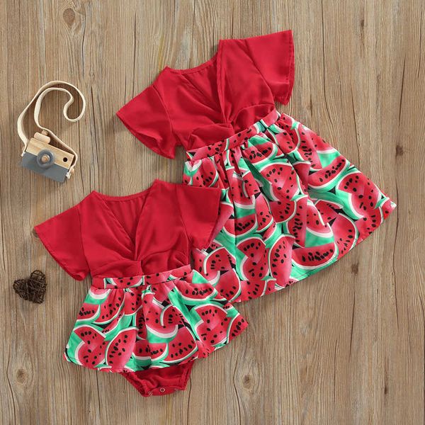 rompers sister matching outfit romper dress summer toddler baby girls watermelon print v neck short sleeve jumpsuit dress j220922, Blue
rompers sister matching outfit romper dress summer toddler baby girls watermelon print v neck short sleeve jumpsuit dress j220922, Blue