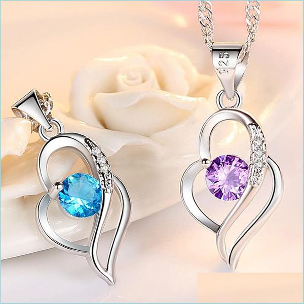 pendant necklaces 925 sterling sier new woman fashion jewelry crystal zircon hollow heart pendant necklace length 45cm drop delivery dhxtl, Silver
pendant necklaces 925 sterling sier new woman fashion jewelry crystal zircon hollow heart pendant necklace length 45cm drop delivery dhxtl, Silver