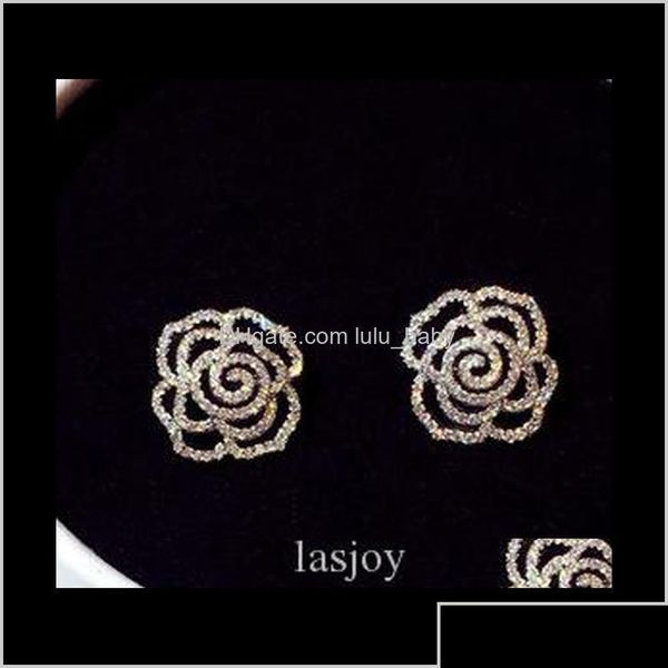 stud super glittering ins fashion luxury designer diamonds zircon elegant camellia rose flower earrings for woman girls gol bdegarden dhza5, Golden;silver
stud super glittering ins fashion luxury designer diamonds zircon elegant camellia rose flower earrings for woman girls gol bdegarden dhza5, Golden;silver