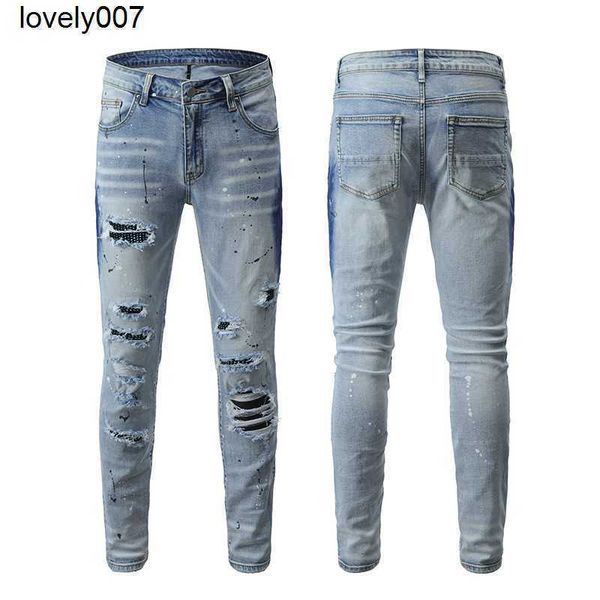 designer men's amirs single light blue ripped jeans men's patch drill slim fit elastic tight denim pants
designer men's amirs single light blue ripped jeans men's patch drill slim fit elastic tight denim pants