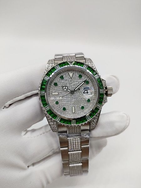 mens watch automatic mechanical movement men's watches green diamond iced out full stainless steel strap men wristwatch fashion waterpr, Slivery;brown
mens watch automatic mechanical movement men's watches green diamond iced out full stainless steel strap men wristwatch fashion waterpr, Slivery;brown