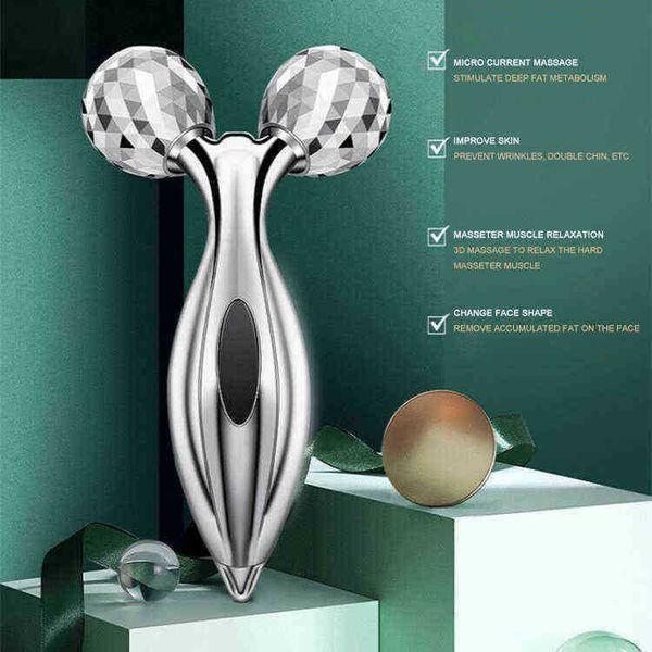 3d roller face lifting instrument thin massager full body shape y wrinkle remover massage skin care tool 220513
3d roller face lifting instrument thin massager full body shape y wrinkle remover massage skin care tool 220513