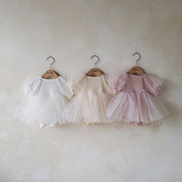 rompers baby girl summer sweet mesh puff pastry sleeves bodysuit kid girls solid stunning tutu cotton princess jumpsuit one piece j220922, Blue
rompers baby girl summer sweet mesh puff pastry sleeves bodysuit kid girls solid stunning tutu cotton princess jumpsuit one piece j220922, Blue