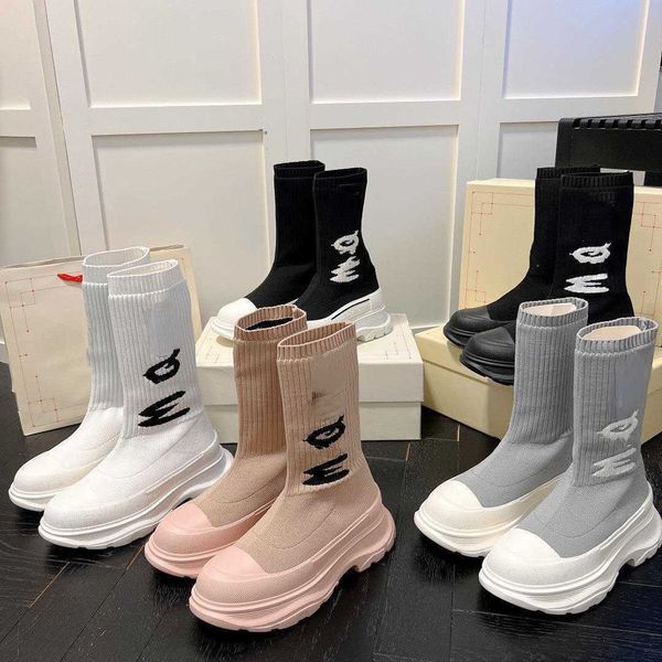 casual shoes 2022 new style elastic knitting socks thick soled high middle martin fashion fly woven thin boots for women, Black
casual shoes 2022 new style elastic knitting socks thick soled high middle martin fashion fly woven thin boots for women, Black