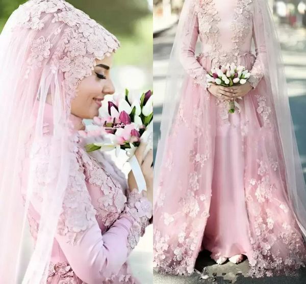 mulism hijab a-line wedding dresses floral lace appliques pink bridal gowns long sleeve high neck middle east arabic dubai islamic robe de, White
mulism hijab a-line wedding dresses floral lace appliques pink bridal gowns long sleeve high neck middle east arabic dubai islamic robe de, White
