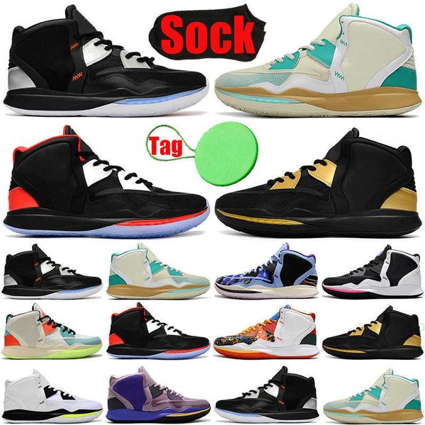 with sock tag kyrie 8 mens basketball shoes fire and ice keep sue fresh aluminum men trainers sports sneakers runners size 40-46 breathable, Black
with sock tag kyrie 8 mens basketball shoes fire and ice keep sue fresh aluminum men trainers sports sneakers runners size 40-46 breathable, Black
