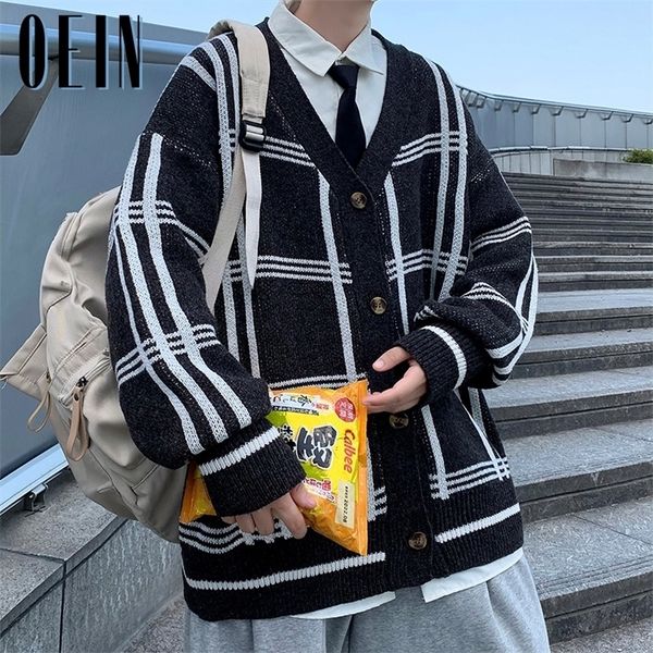 mens sweaters oein v neck knitted cardigan for men casual plaid sweaters korean fashion singlebreasted mens loose knitwear pullover 221008, White;black
mens sweaters oein v neck knitted cardigan for men casual plaid sweaters korean fashion singlebreasted mens loose knitwear pullover 221008, White;black