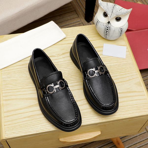 rs shoes mens fashion loafers genuine leather men business office work formal dress shoes brand metal buckle party wedding flat shoe, Black
rs shoes mens fashion loafers genuine leather men business office work formal dress shoes brand metal buckle party wedding flat shoe, Black