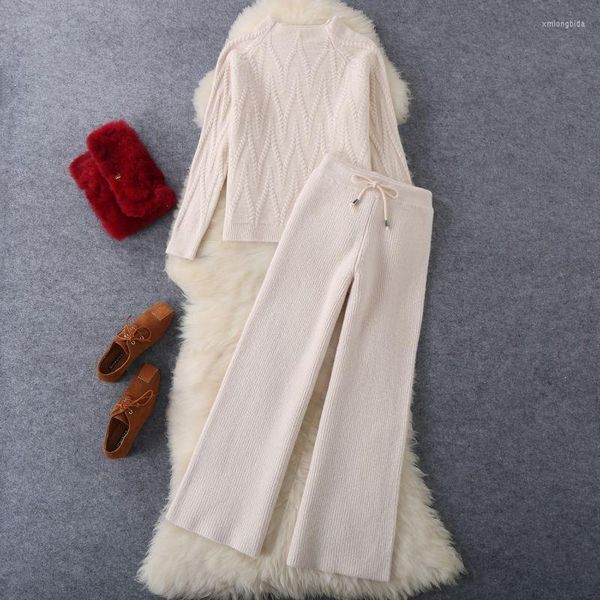 women's two piece pants women knitted sets 2022 autumn winter fashion casual female pant outfits long sleeve sweaters and wide leg b78, White
women's two piece pants women knitted sets 2022 autumn winter fashion casual female pant outfits long sleeve sweaters and wide leg b78, White