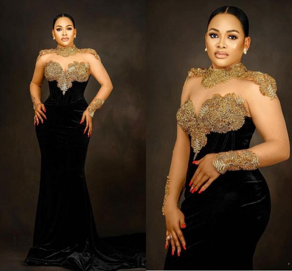 aso ebi black mermaid prom dresses gold lace beaded crystals long sleeve evening second reception birthday engagement gowns, Black;red
aso ebi black mermaid prom dresses gold lace beaded crystals long sleeve evening second reception birthday engagement gowns, Black;red