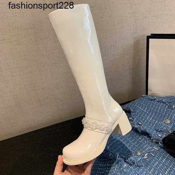 designer boots miu fashion brand leather white martin boots crystal thick high heels boot women booties, Black
designer boots miu fashion brand leather white martin boots crystal thick high heels boot women booties, Black