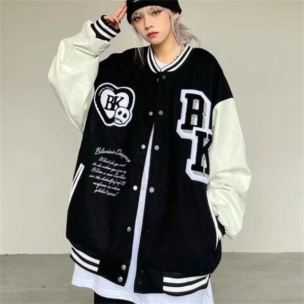 womens jackets spring letter embroidered jackets coat womens y2k street hip hop couple baseball uniform trend casual allmatch jacket 221007, Black;brown
womens jackets spring letter embroidered jackets coat womens y2k street hip hop couple baseball uniform trend casual allmatch jacket 221007, Black;brown