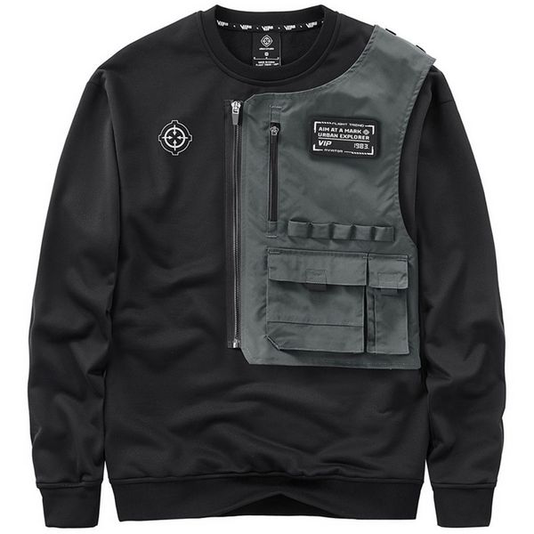 mens hoodies sweatshirts fashion techwear hi street mechanical tactical pullover personality cargo 221007, Black
mens hoodies sweatshirts fashion techwear hi street mechanical tactical pullover personality cargo 221007, Black