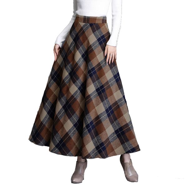 skirts fairyshely autumn winter high waist scottish a line maxi women casual pocket england grid plaid long skirt 221008, Black
skirts fairyshely autumn winter high waist scottish a line maxi women casual pocket england grid plaid long skirt 221008, Black