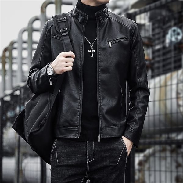 men's leather faux mjnong autumn brand thermal causal vintage jacket coat spring outfit design motor biker pocket pu 221007, Black
men's leather faux mjnong autumn brand thermal causal vintage jacket coat spring outfit design motor biker pocket pu 221007, Black