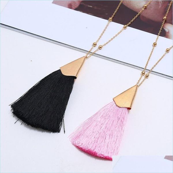 pendant necklaces pure color tassels women necklace jewelry plated gold lady fashion necklaces alloy chain new pattern 2 35qm j2b dro dhzl5, Silver
pendant necklaces pure color tassels women necklace jewelry plated gold lady fashion necklaces alloy chain new pattern 2 35qm j2b dro dhzl5, Silver
