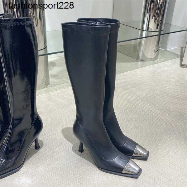 designer boots miu fashion brand autumn new slim color matching korean casual elastic boot high heel booties, Black
designer boots miu fashion brand autumn new slim color matching korean casual elastic boot high heel booties, Black