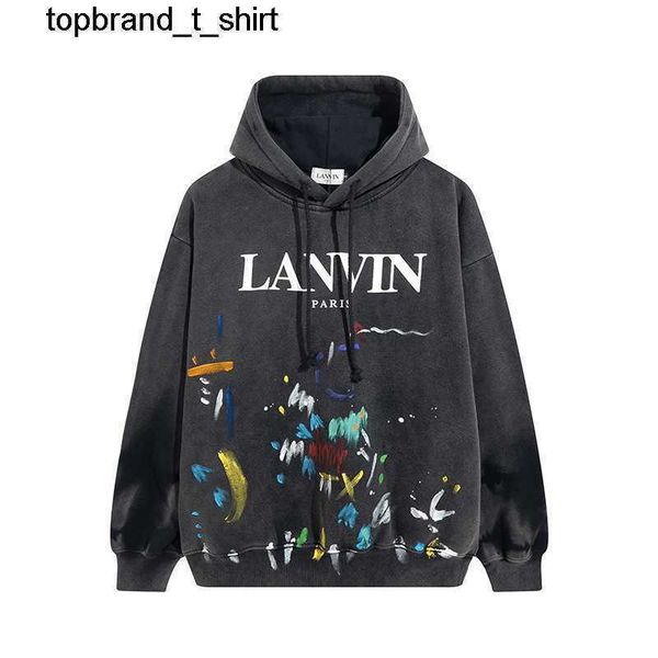 new men's hoodies designer sweatshirts winter fashion brand lanvins graffiti splash letter printing men's women's casual hood, Black
new men's hoodies designer sweatshirts winter fashion brand lanvins graffiti splash letter printing men's women's casual hood, Black
