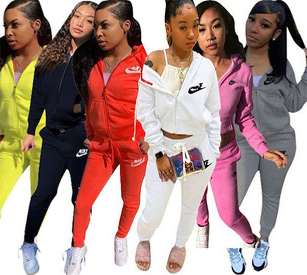 2022 brand designer women letter tracksuits winter fall hooded two piece set solid color jacket pants zipper sports suit fashion outfits dhl, Gray 
2022 brand designer women letter tracksuits winter fall hooded two piece set solid color jacket pants zipper sports suit fashion outfits dhl, Gray