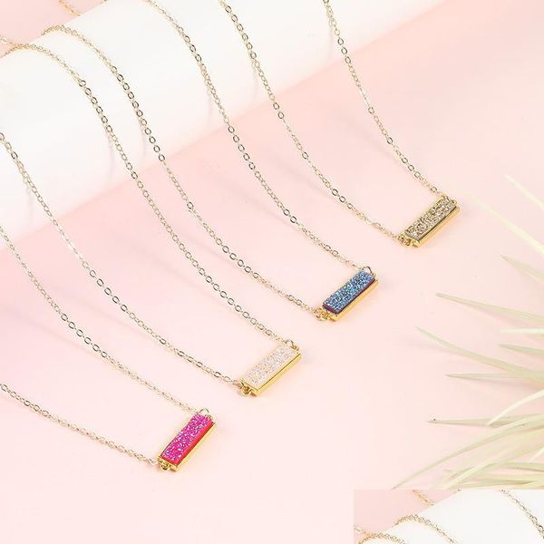 pendant necklaces personality minimalist gold plated crystal cluster pendant colorf resin geometric rectangar lady necklace for women dhlxc, Silver
pendant necklaces personality minimalist gold plated crystal cluster pendant colorf resin geometric rectangar lady necklace for women dhlxc, Silver
