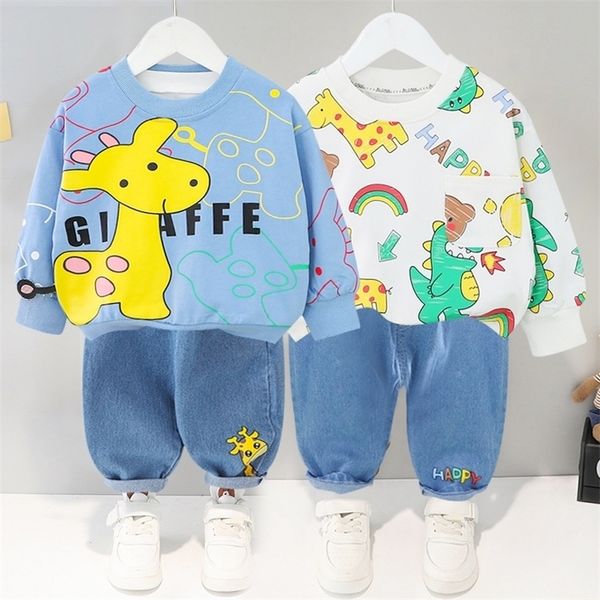 clothing sets children s spring and autumn set children s long sleeved sweater jeans two piece boys girls giraffe print set 221007, White
clothing sets children s spring and autumn set children s long sleeved sweater jeans two piece boys girls giraffe print set 221007, White