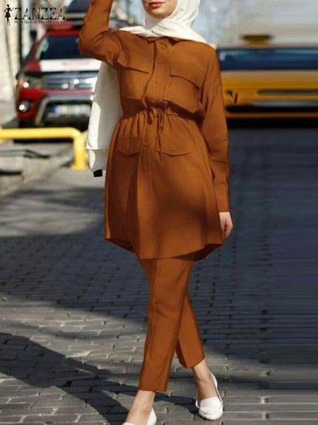 ethnic clothing zanzea vintage muslim sets autumn women matching 2pcs long sleeve blouse trousers suits casual solid pant outifits 221007, Red
ethnic clothing zanzea vintage muslim sets autumn women matching 2pcs long sleeve blouse trousers suits casual solid pant outifits 221007, Red