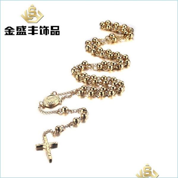 pendant necklaces fashion rosary charm necklace stainless steel cross beads pendant for women and men jewelry 1054 q2 drop delivery 2 dhlru, Silver
pendant necklaces fashion rosary charm necklace stainless steel cross beads pendant for women and men jewelry 1054 q2 drop delivery 2 dhlru, Silver
