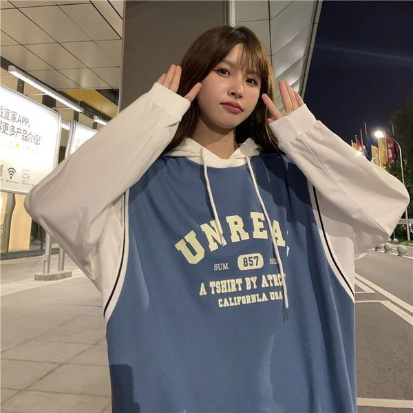 women s hoodies sweatshirts korean version of bf loose student fake two piece sweater women oversize spring and autumn stitching hooded jack, Black
women s hoodies sweatshirts korean version of bf loose student fake two piece sweater women oversize spring and autumn stitching hooded jack, Black