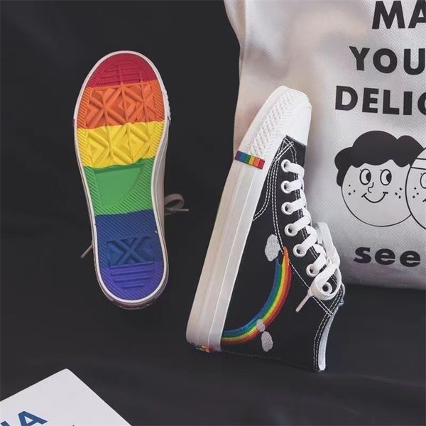 boots girls canvas shoes for women sneakers student summer fashion wiith rainbow sole woman high-casual 221007, Black;grey
boots girls canvas shoes for women sneakers student summer fashion wiith rainbow sole woman high-casual 221007, Black;grey