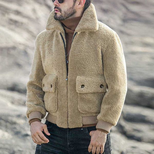 men's fur faux fur mandylandy men winter warm thick cashmere fleece jacket coat fashion casual long sleeve lapel collar pocket outwear, Black
men's fur faux fur mandylandy men winter warm thick cashmere fleece jacket coat fashion casual long sleeve lapel collar pocket outwear, Black