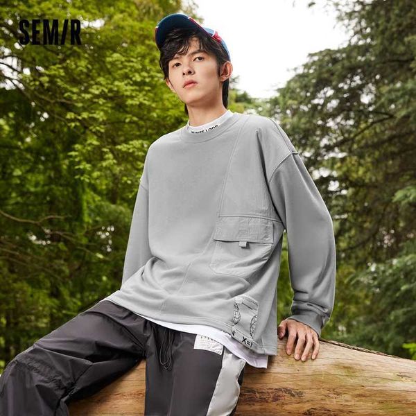 men's hoodies sweatshirts semir sweatshirt men 2021 autumn new japanese trend round neck stitching loose gray men's g221008, Black
men's hoodies sweatshirts semir sweatshirt men 2021 autumn new japanese trend round neck stitching loose gray men's g221008, Black