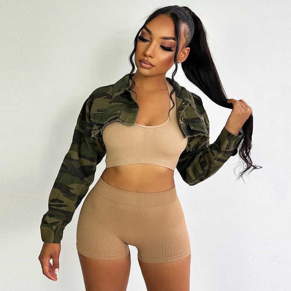 women's jackets crop camouflage denim coats casual fashion cropped camo jean jackets 2022 women fall y2k clothing streetwear t221220, Black;brown
women's jackets crop camouflage denim coats casual fashion cropped camo jean jackets 2022 women fall y2k clothing streetwear t221220, Black;brown