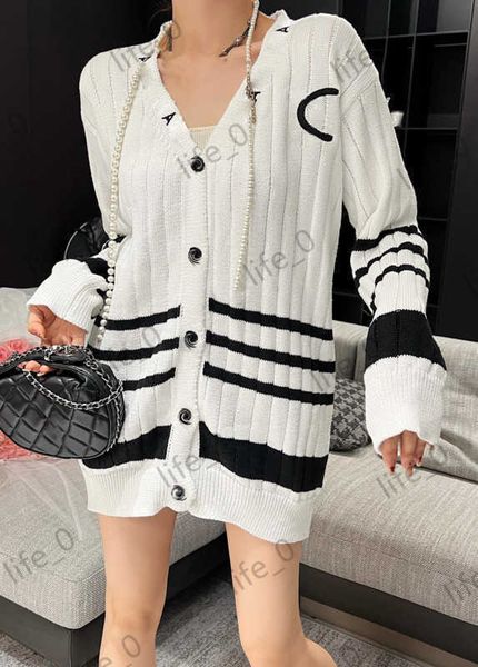 fashion womens sweater letter logo embroidery knitted contrast color stripe single button casual long sleeve knitwear warm brand designer c, White;black
fashion womens sweater letter logo embroidery knitted contrast color stripe single button casual long sleeve knitwear warm brand designer c, White;black