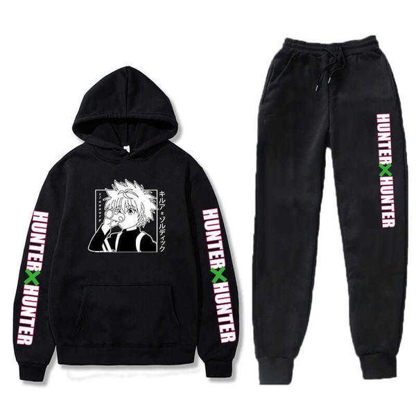 men's tracksuits hunter x print hoodie set anime harajuku hooded streetwear pullover pants 2 pieces loose warm fleece tracksuit g221007, Gray
men's tracksuits hunter x print hoodie set anime harajuku hooded streetwear pullover pants 2 pieces loose warm fleece tracksuit g221007, Gray