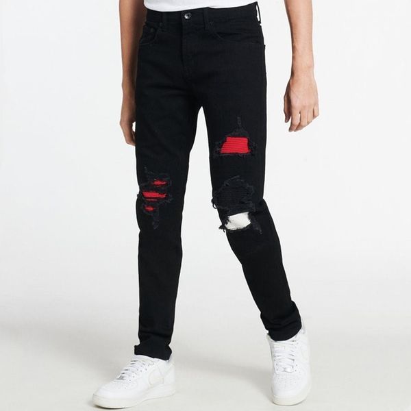 men's jeans fashion ripped jeans tight stretch mens patch denim pants classic high street pleated casual jeans pantalones hombre urbano, Blue
men's jeans fashion ripped jeans tight stretch mens patch denim pants classic high street pleated casual jeans pantalones hombre urbano, Blue