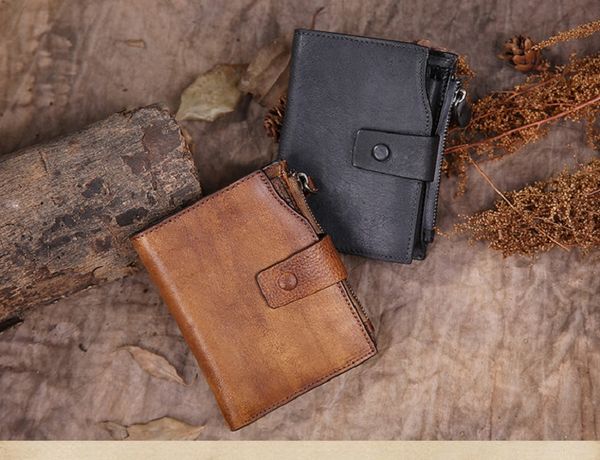 leather handmade card holders wallet men's short money clip cowhide for men and women's youth vegetable tanned cowhide vintage ver, Brown;gray
leather handmade card holders wallet men's short money clip cowhide for men and women's youth vegetable tanned cowhide vintage ver, Brown;gray