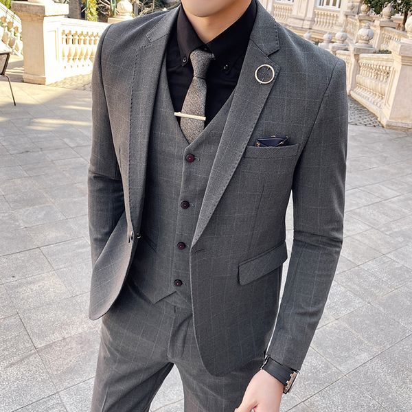 men's suits blazers jacketvestpants casual fashion trendy suits korean version of slim groom's wedding dress british style 221008, White;black
men's suits blazers jacketvestpants casual fashion trendy suits korean version of slim groom's wedding dress british style 221008, White;black