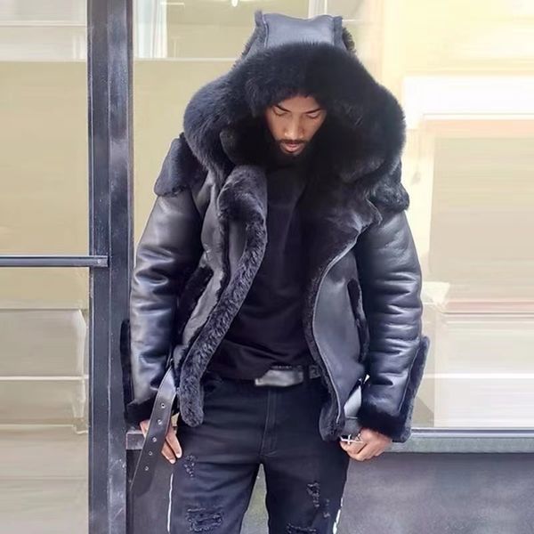 wholesale 2023 parka leather garment new winter european and american men's large long sleeve fur zipper hooded casual warm leather jac, Black
wholesale 2023 parka leather garment new winter european and american men's large long sleeve fur zipper hooded casual warm leather jac, Black