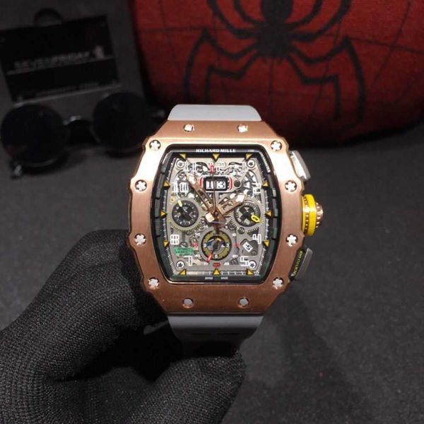 luxury watches for mens mechanical watch richa mill rm11 03 fully automatic movementmirror rubber watchband swiss brand sport wristwatch, Slivery;brown
luxury watches for mens mechanical watch richa mill rm11 03 fully automatic movementmirror rubber watchband swiss brand sport wristwatch, Slivery;brown